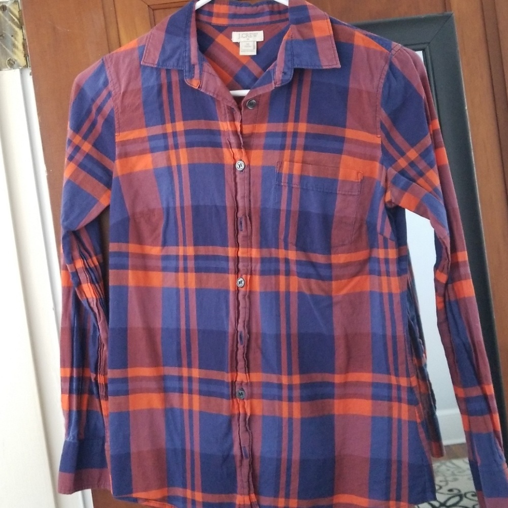 Plaid j.crew bottom up